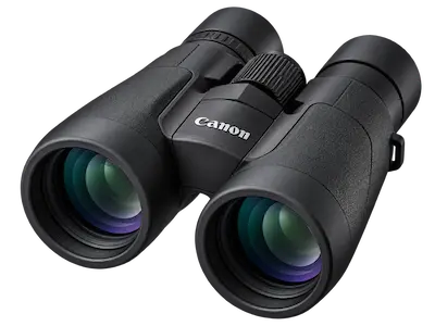 Binóculo Canon com lentes ópticas de precisão, representando o serviço de manutenção e alinhamento de binóculos da Digitech BH