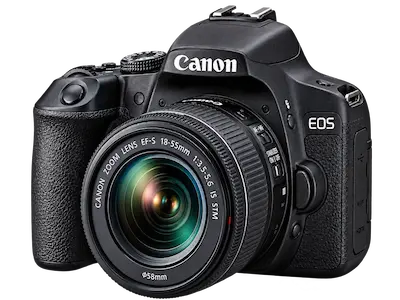 Câmera fotográfica digital Canon DSLR representando o serviço de manutenção de câmeras da Digitech BH